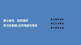 第七单元+学习任务群：文学阅读与写作+课件+2024-2025学年统编版高中语文必修上册