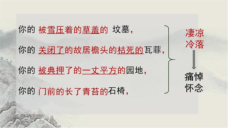 人教统编版高中语文选择性必修下册6.1大堰河—我的保姆课件ppt第6页