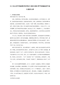 高中人教统编版2.2* 大战中的插曲同步测试题
