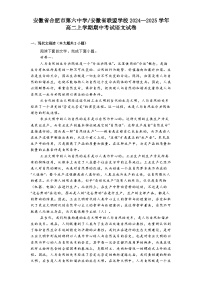 安徽省合肥市第六中学_安徽省联盟学校2024—2025学年高二上学期期中考试语文试卷