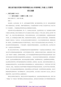 2024～2025学年湖北省市级示范高中智学联盟高二(上)12月月考语文试卷(含答案)