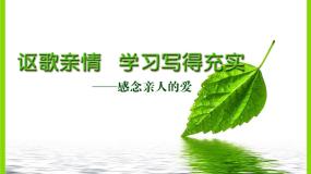 高中语文人教版 (新课标)必修五讴歌亲情 学习写得充实背景图ppt课件