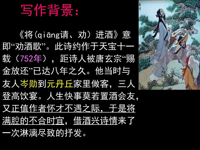 高中语文 人教版 (新课标) 选修《将进酒》名师课件第5页