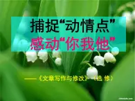 高中语文 人教版 (新课标) 选修《文章写作与修改》  第三章 认识的深化与成篇《捕捉“动情点”》名师课件