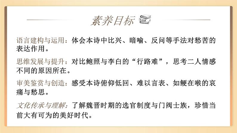 高中语文人教统编版选择性必修下册古诗诵读《拟行路难(其四)》精品课件第2页