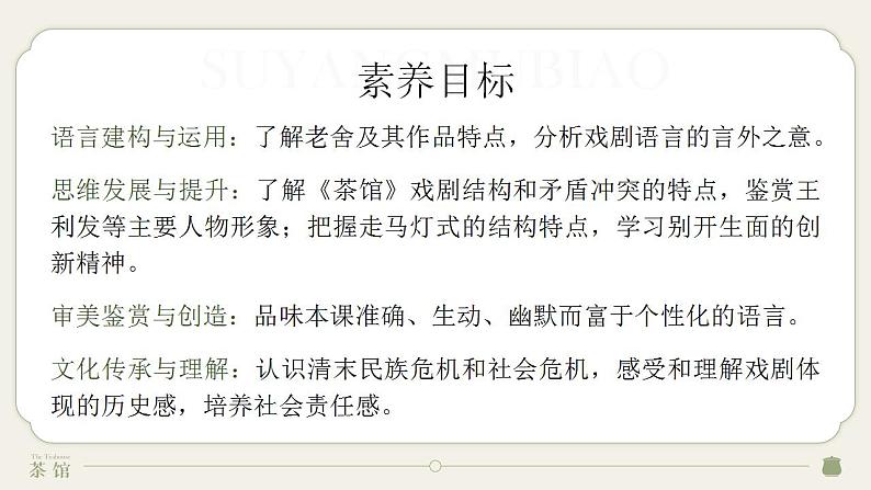 高中语文人教统编版选择性必修下册2.4《茶馆(节选)》精品课件第3页