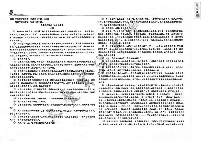 黑龙江省大庆实验中学2024-2025学年高一上学期期末语文试卷第2页