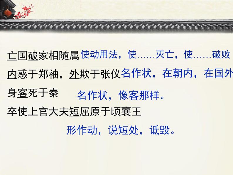 人教统编版高中语文选择性必修 中册第四单元 9《屈原列传》基础字词梳理 课件第6页
