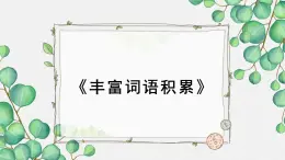 人教统编版高中语文必修上册第八单元 词语积累与词语解释  学习活动《丰富词语积累》名师教学课件（第3课时）