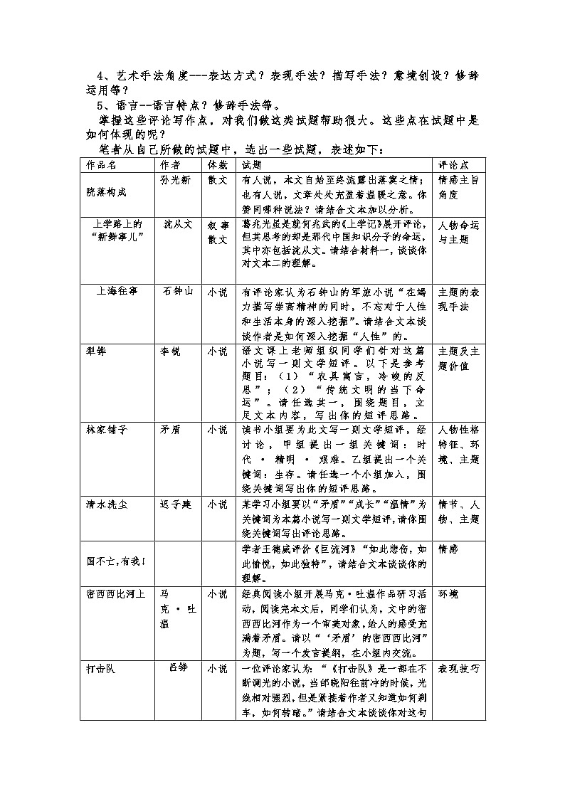 抓准点 理解点 阐释点(文学类文本阅读之“文学短评类”试题规范解答指导)训练-2025年高考语文作文专项(新高考地区通用)第2页