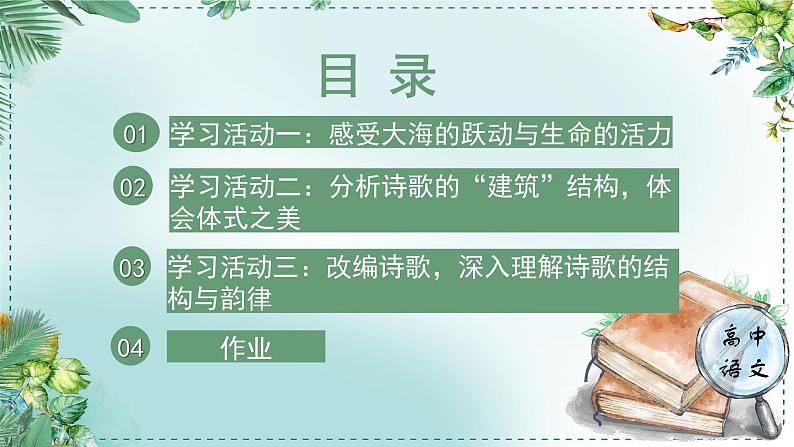 人教统编版高中语文选择性必修中册《学习任务二:诗歌,心灵的舞蹈》单元教学课件(第六七课时)第5页