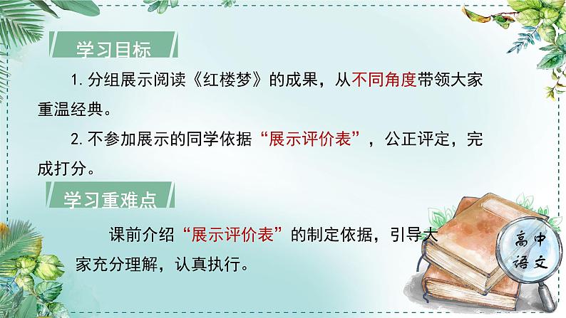 人教统编版高中语文必修 下册 第七单元整本书阅读《红楼梦》《学习任务四:迁移运用,交流展示》单元教学课件(2课时)第4页