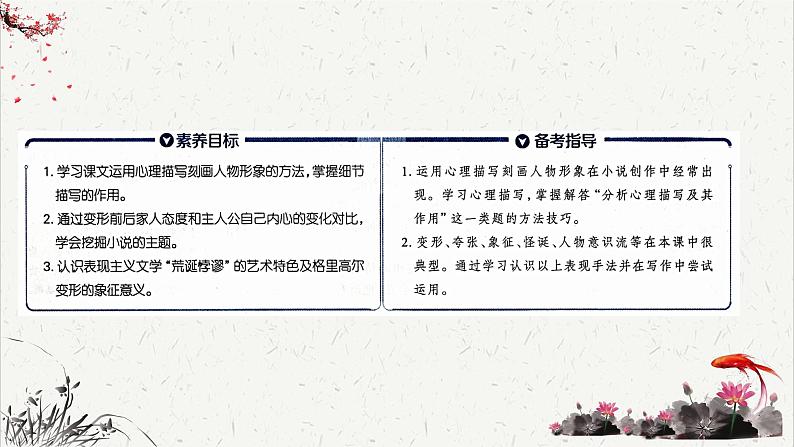 人教统编版高中语文必修 下册 6-14.2*《变形记(节选)》课文简析 课件第2页