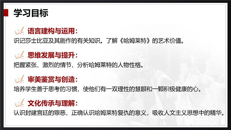 部编版2024高中语文必修下册6 哈姆莱特(节选) 课件第3页