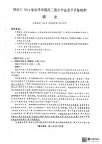 廣西壯族自治區(qū)河池市2025屆高三上學(xué)期期末考試語文試卷（PDF版附解析）