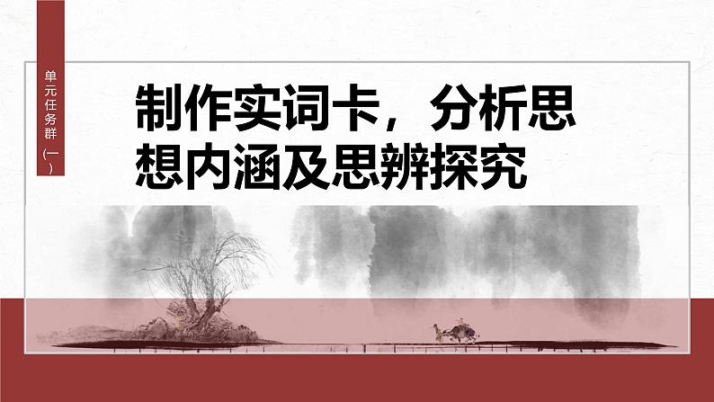 第一单元 单元任务群(一) 制作实词卡,分析思想内涵及思辨探究-2024-2025学年高中语文下册教学课件(部编版必修下册)第2页