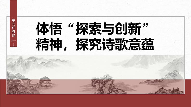 第三单元 单元任务群(一) 体悟“探索与创新”精神,探究诗歌意蕴-2024-2025学年高中语文下册教学课件(部编版必修下册)第2页