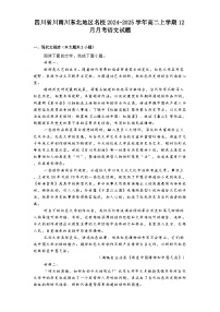 四川省川南川东北地区名校2024-2025学年高二上学期12月月考语文试题