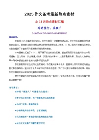 專題11 11月熱點素材匯編（李子柒 葉嘉瑩 李曉華等）-2025年高考語文作文備考新鮮熱點素材專練