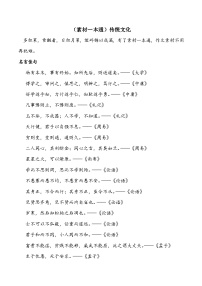 （素材一本通）传统文化 -备战2025年高考语文作文热点新闻素材积累解读与训练