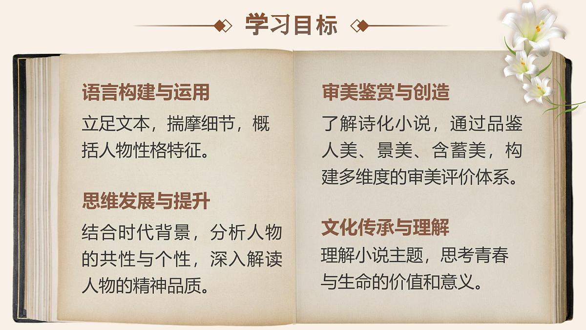部编版2025高中语文必修上册《百合花》《哦,香雪》群文阅读 课件第2页