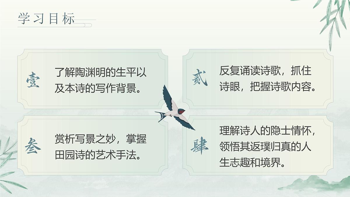 部编版2025高中语文必修上册《归园田居》 课件第2页