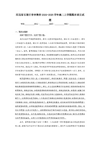 河北省石家莊市辛集市2024-2025學年高二上學期期末語文試題