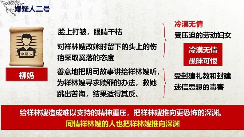 12 祝福 第二课时(教学课件)-高中语文人教统编版必修下册第6页