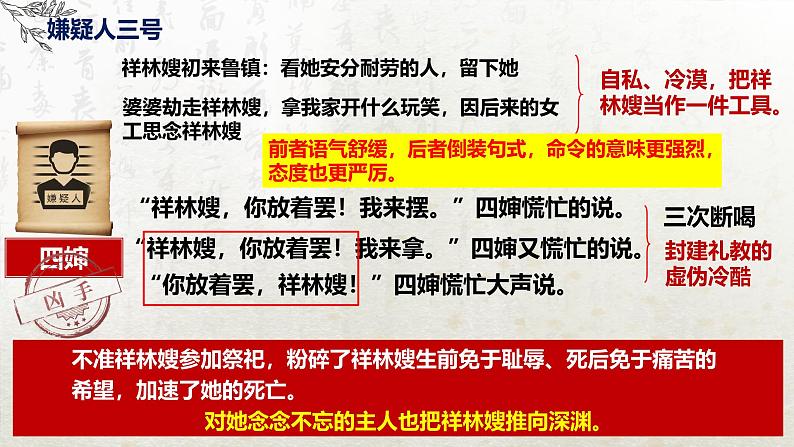 12 祝福 第二课时(教学课件)-高中语文人教统编版必修下册第8页