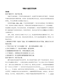 2025届高考语文二轮复习试题  专题六 语言文字运用（含答案）