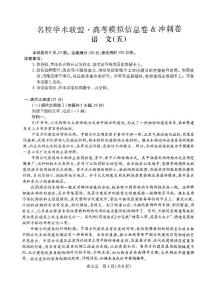 語(yǔ)文-河南名校學(xué)術(shù)聯(lián)盟·高考模擬信息卷&沖刺卷（五）試題