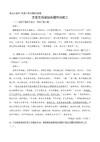 專(zhuān)題10 2025高考文言文閱讀綜合提升訓(xùn)練（二）--2025年高考語(yǔ)文文言文閱讀（全國(guó)通用）