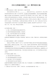 2024北京重点校高二（上）期中真题语文汇编：词汇