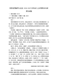 陕西省渭南市大荔县2024-2025学年高二上学期期末考试语文试卷（解析版）