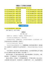 專題04 文學(xué)類文本閱讀--2024年高考語文一模試題分類匯編（上海專用）