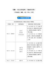 專題06 語言文字運(yùn)用1--【第01期 】2024年高考語文二模試題分類匯編（新高考通用）福建、山東、浙江、江蘇
