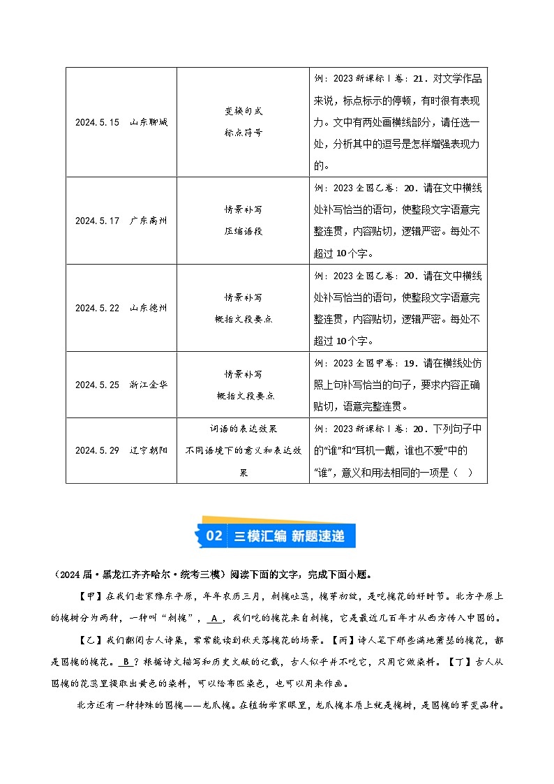 專題07 語言文字運(yùn)用2（原卷版）第2頁