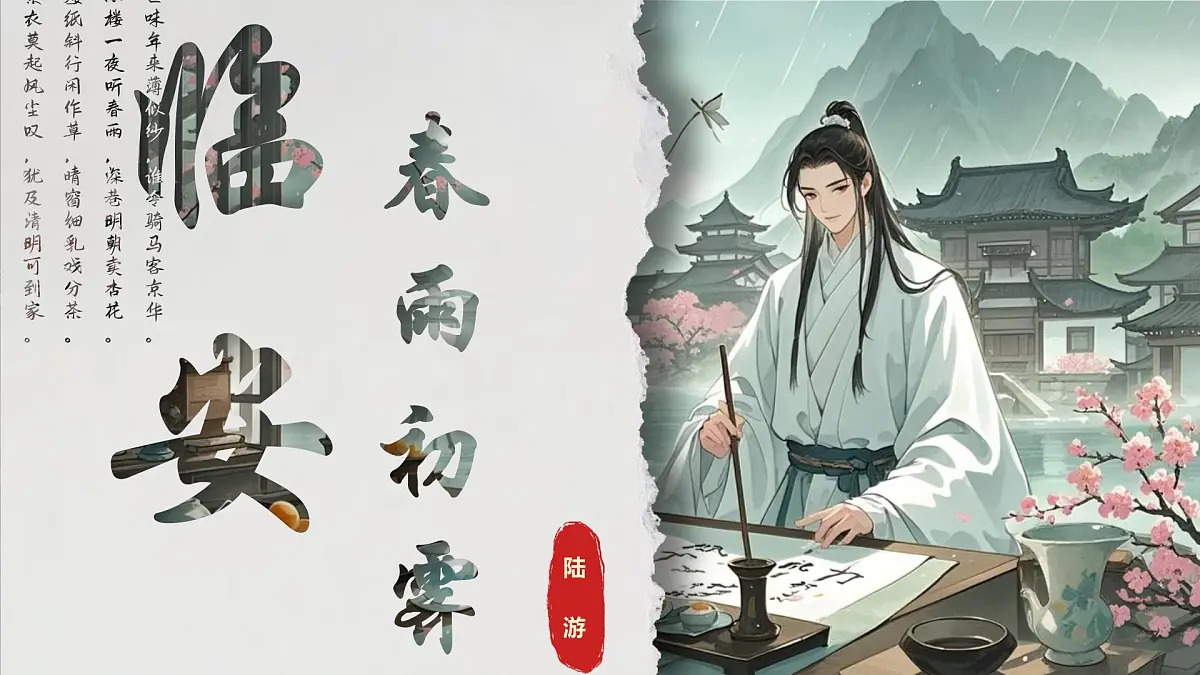古诗词诵读 临安春雨初霁 课件-2024-2025学年高二语文同步备课精选课件(统编版选择性必修下册)第1页