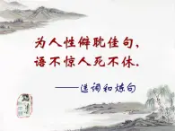 高中語文 人教版 (新課標(biāo)) 選修《語言文字應(yīng)用》第六課第一節(jié)《語不驚人死不休——選詞和煉句》名師課件