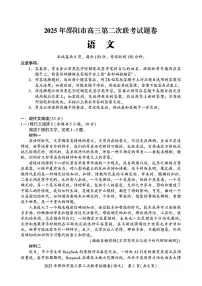 湖南省邵阳市2024-2025学年高三下学期3月第二次联考语文试题及答案