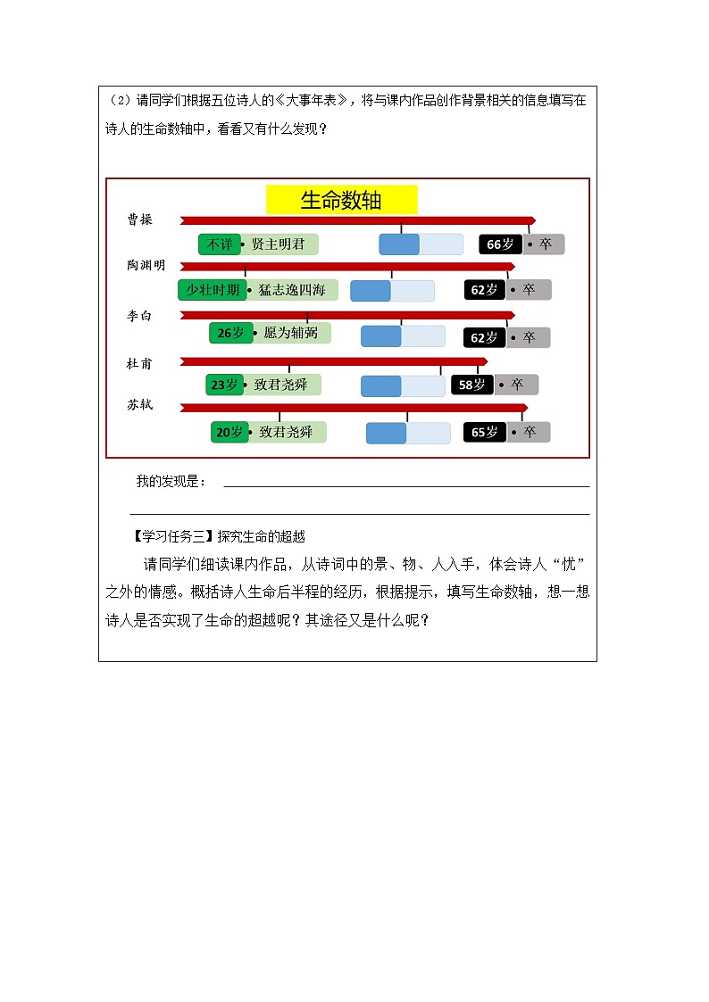 人教统编版高中语文必修 上册《第三单元学习任务》学习任务单(精品课)第3页