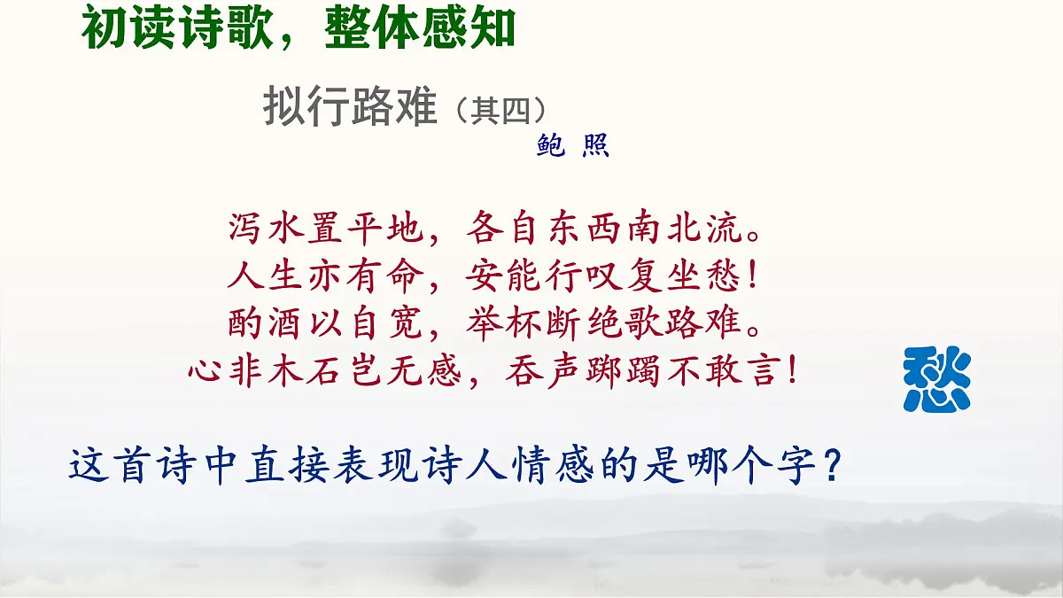 统编版高中语文选择性必修下册《拟行路难(其四)》教学课件第8页