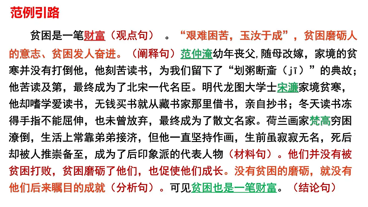 2025届高考语文作文复习:议论文之主体段落的写作 课件(全国通用)第4页