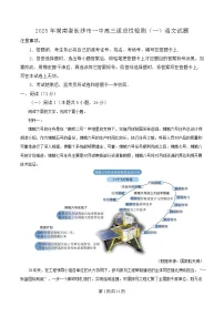 湖南省长沙市一中2025届高三下学期适应性检测(一)语文试卷(Word版附解析)
