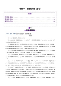 2025年高考語文二輪復(fù)習(xí)(新高考通用)專題11思路結(jié)構(gòu)題(練習(xí))(學(xué)生版+解析)