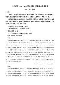 河南省驻马店市2024-2025学年高二上学期期末考试语文试卷（Word版附解析）