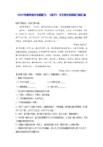 2025年高考語文專題復習：《孟子》 文言文閱讀練習題匯編（含答案解析譯文）