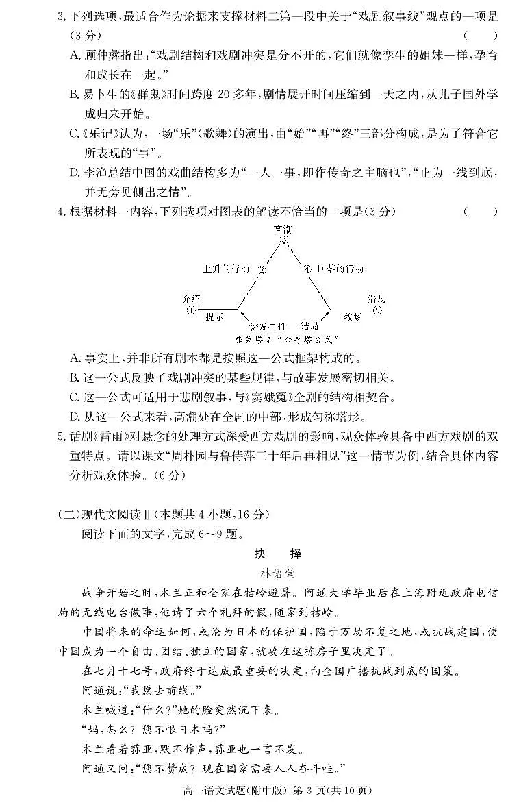 附中高一2期期中语文学用_curves第3页