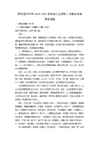 四川省泸州市2024-2025学年高二上学期1月期末考试语文试卷（解析版）