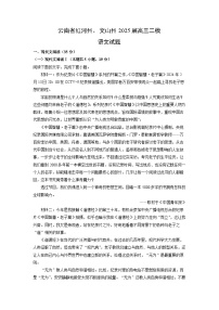 云南省红河州、文山州2025届高考二模语文试卷（解析版）